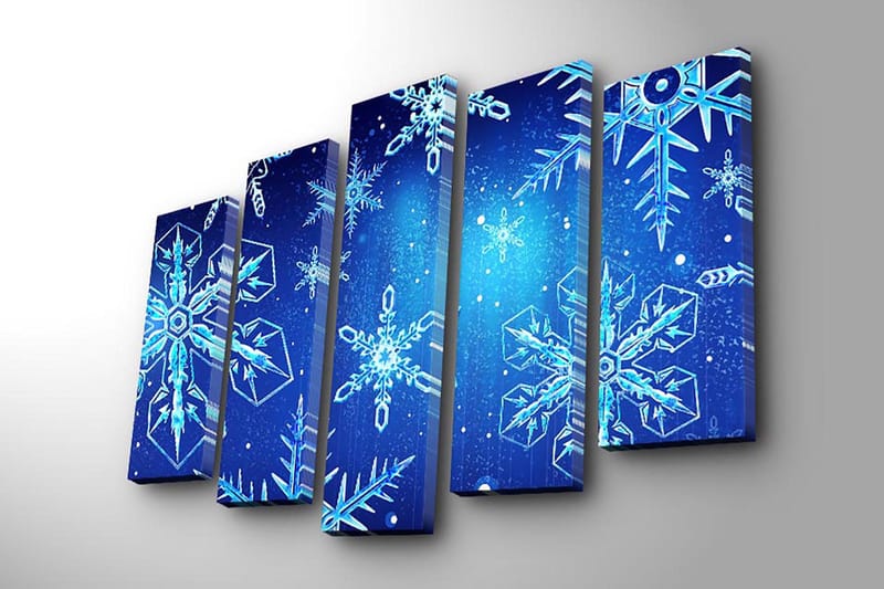 Dekorativ Canvasbilde 5-Deler 19x70 cm - Flerfarget - Innredning - Bilder & kunst - Lerretsbilder