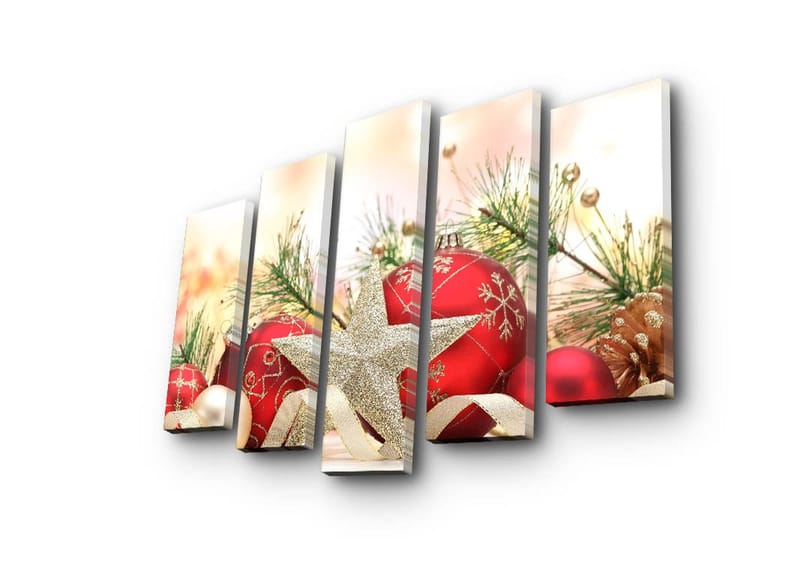 Dekorativ Canvasbilde 5-Deler 19x70 cm, Flerfarget