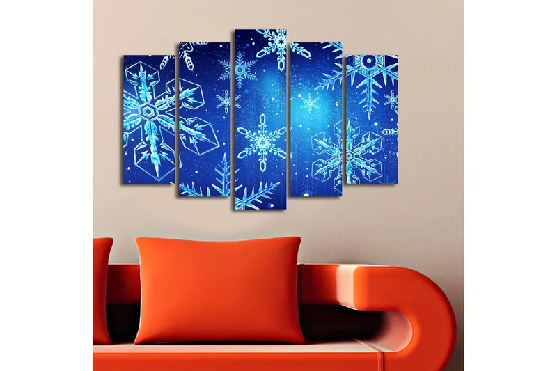 Dekorativ Canvasbilde 5-Deler 19x70 cm - Flerfarget - Innredning - Bilder & kunst - Lerretsbilder