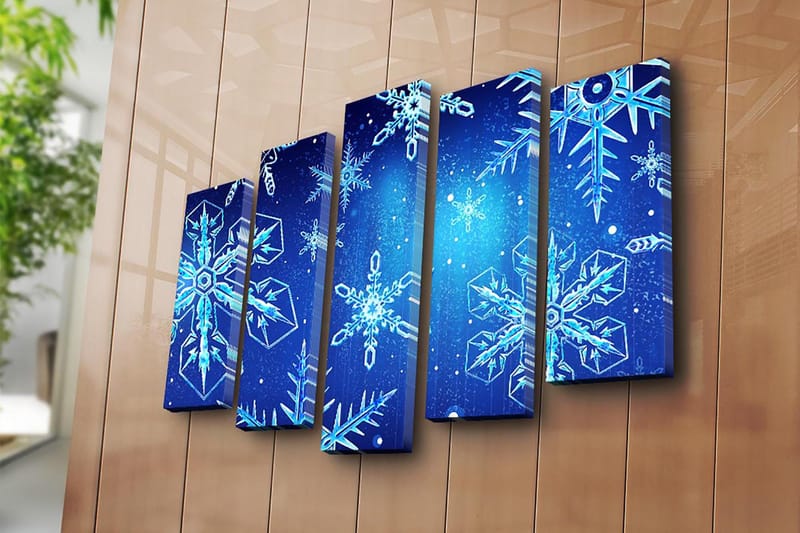 Dekorativ Canvasbilde 5-Deler 19x70 cm - Flerfarget - Innredning - Bilder & kunst - Lerretsbilder