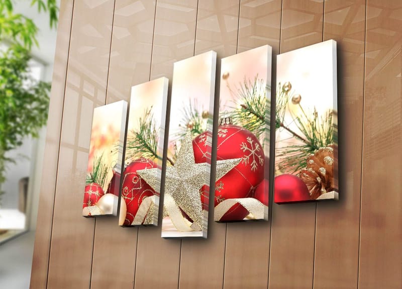 Dekorativ Canvasbilde 5-Deler 19x70 cm - Flerfarget - Innredning - Bilder & kunst - Lerretsbilder