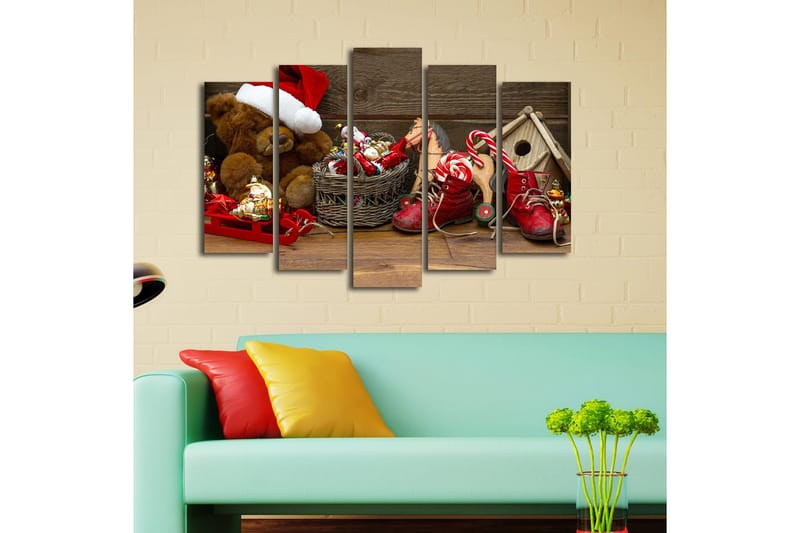 Dekorativ Canvasbilde 5-Deler 19x70 cm - Flerfarget - Innredning - Bilder & kunst - Lerretsbilder
