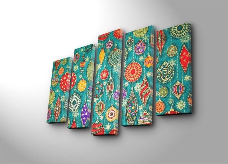 Dekorativ Canvasbilde 5-Deler 19x70 cm - Flerfarget - Innredning - Bilder & kunst - Lerretsbilder