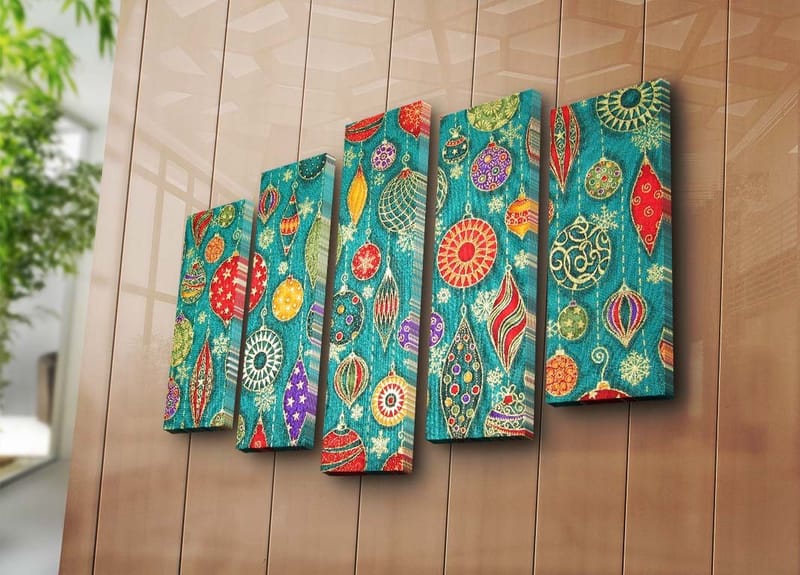 Dekorativ Canvasbilde 5-Deler 19x70 cm - Flerfarget - Innredning - Bilder & kunst - Lerretsbilder