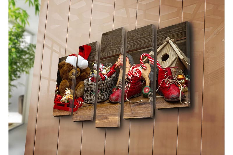 Dekorativ Canvasbilde 5-Deler 19x70 cm - Flerfarget - Innredning - Bilder & kunst - Lerretsbilder