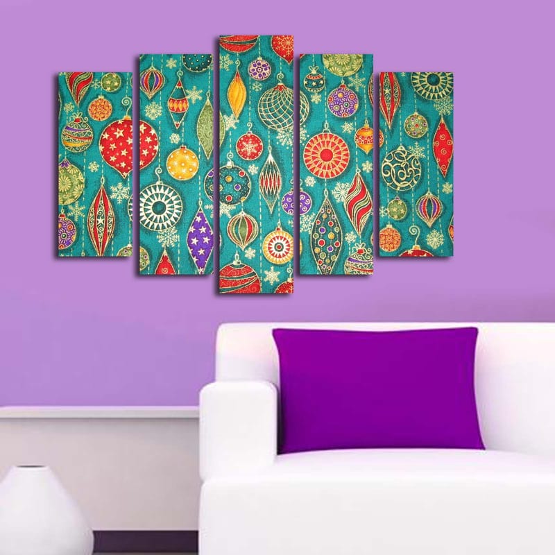 Dekorativ Canvasbilde 5-Deler 19x70 cm - Flerfarget - Innredning - Bilder & kunst - Lerretsbilder