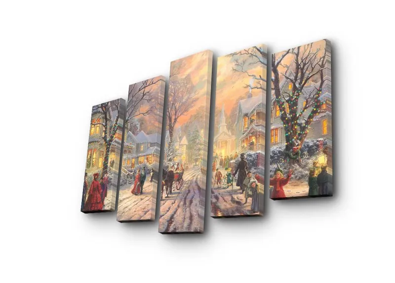 Dekorativ Canvasbilde 5-Deler 19x70 cm - Flerfarget - Innredning - Bilder & kunst - Lerretsbilder