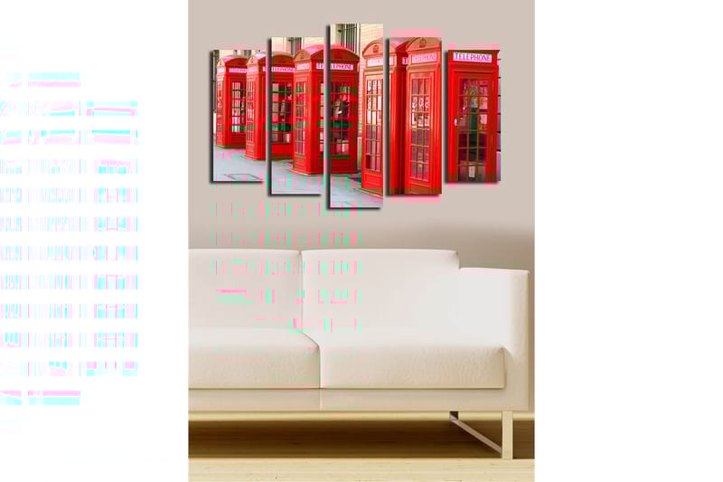 Dekorativ Canvasbilde 5-Deler 70x19 cm - Flerfarget - Innredning - Bilder & kunst - Lerretsbilder