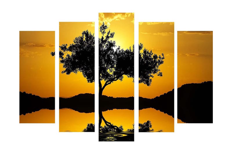 Dekorativ Canvasbilde 5-Deler 70x19 cm, Flerfarget