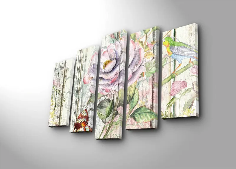 Dekorativ Canvasbilde 5-Deler 70x19 cm, Flerfarget