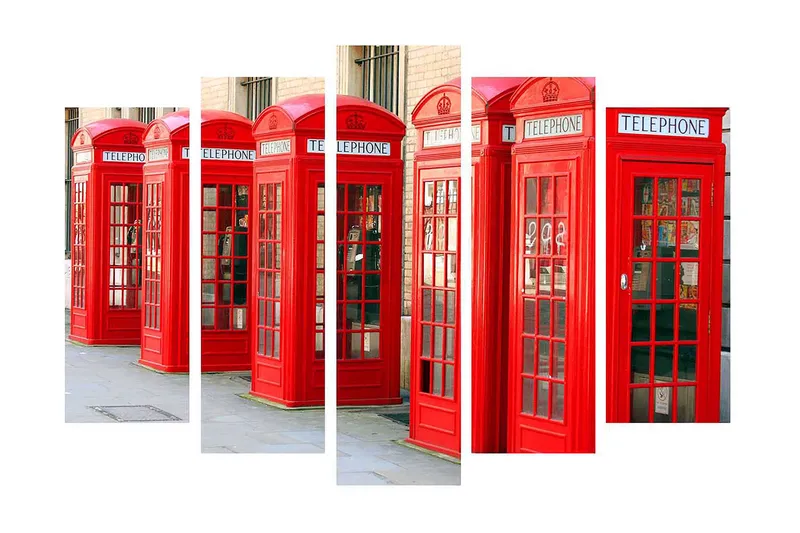 Dekorativ Canvasbilde 5-Deler 70x19 cm, Flerfarget