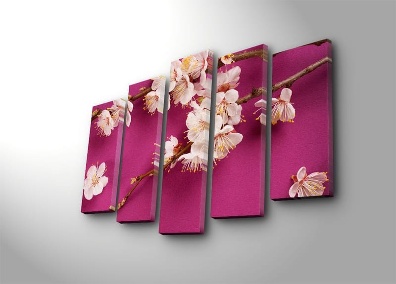 Dekorativ Canvasbilde 5-Deler 70x19 cm, Flerfarget