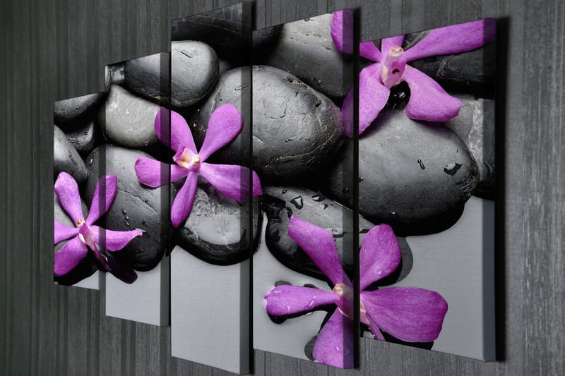 Dekorativ Canvasbilde 5-Deler 70x20 cm - Flerfarget - Innredning - Bilder & kunst - Lerretsbilder