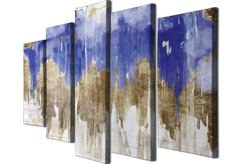 Dekorativ Canvasbilde 5-Deler 70x20 cm - Flerfarget - Innredning - Bilder & kunst - Lerretsbilder