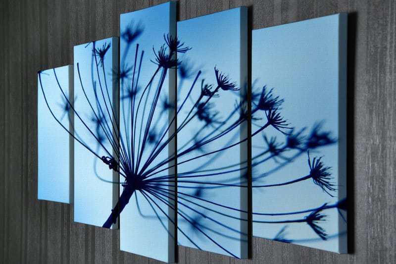 Dekorativ Canvasbilde 5-Deler 70x20 cm - Flerfarget - Innredning - Bilder & kunst - Lerretsbilder