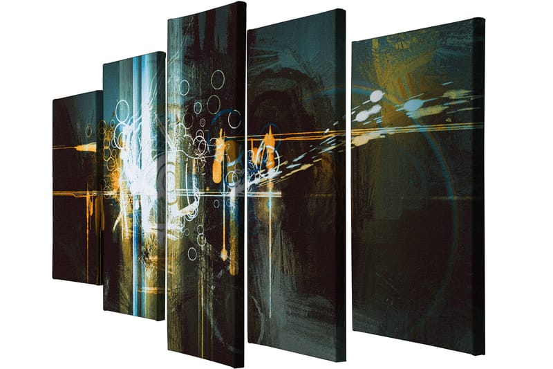 Dekorativ Canvasbilde 5-Deler 70x20 cm - Flerfarget - Innredning - Bilder & kunst - Lerretsbilder