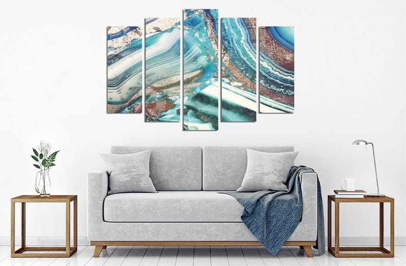Dekorativ Canvasbilde 5-Deler 70x20 cm - Flerfarget - Innredning - Bilder & kunst - Lerretsbilder