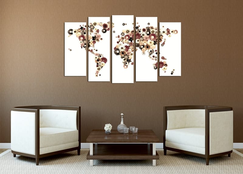Dekorativ Canvasbilde 5-Deler 70x20 cm - Flerfarget - Innredning - Bilder & kunst - Lerretsbilder