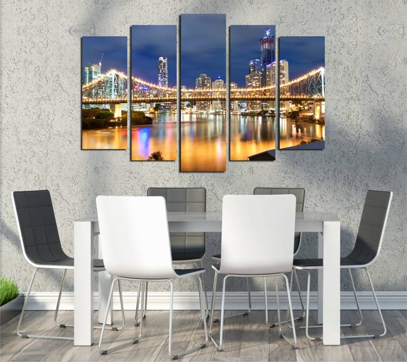 Dekorativ Canvasbilde 5-Deler 70x20 cm - Flerfarget - Innredning - Bilder & kunst - Lerretsbilder