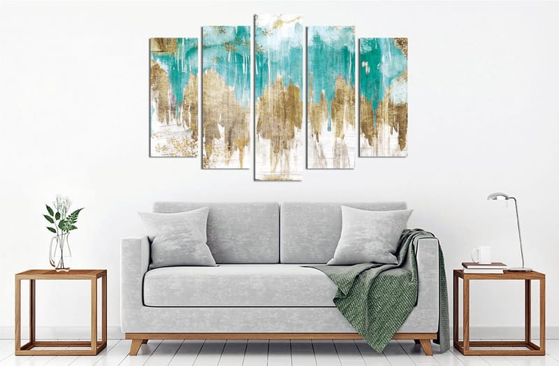 Dekorativ Canvasbilde 5-Deler 70x20 cm - Flerfarget - Innredning - Bilder & kunst - Lerretsbilder