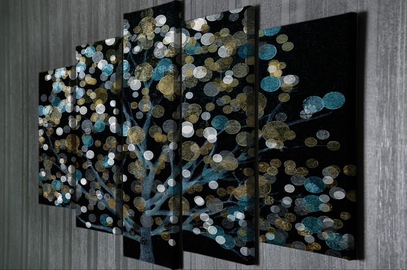 Dekorativ Canvasbilde 5-Deler 70x20 cm - Flerfarget - Innredning - Bilder & kunst - Lerretsbilder