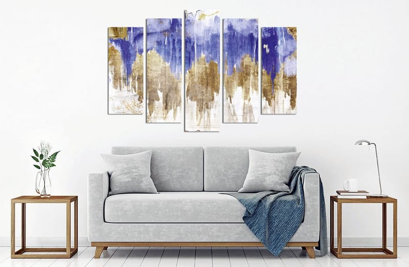 Dekorativ Canvasbilde 5-Deler 70x20 cm - Flerfarget - Innredning - Bilder & kunst - Lerretsbilder