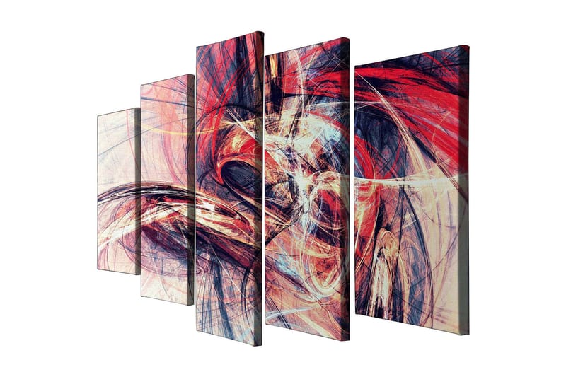 Dekorativ Canvasbilde 5-Deler 70x20 cm - Flerfarget - Innredning - Bilder & kunst - Lerretsbilder