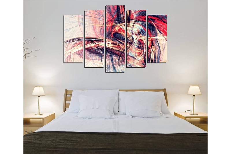 Dekorativ Canvasbilde 5-Deler 70x20 cm - Flerfarget - Lerretsbilder