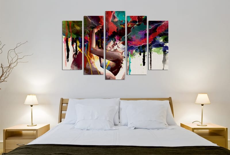 Dekorativ Canvasbilde 5-Deler 70x20 cm - Flerfarget - Innredning - Bilder & kunst - Lerretsbilder