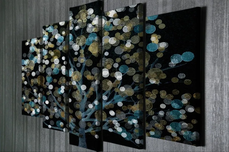 Dekorativ Canvasbilde 5-Deler 70x20 cm - Flerfarget - Innredning - Bilder & kunst - Lerretsbilder