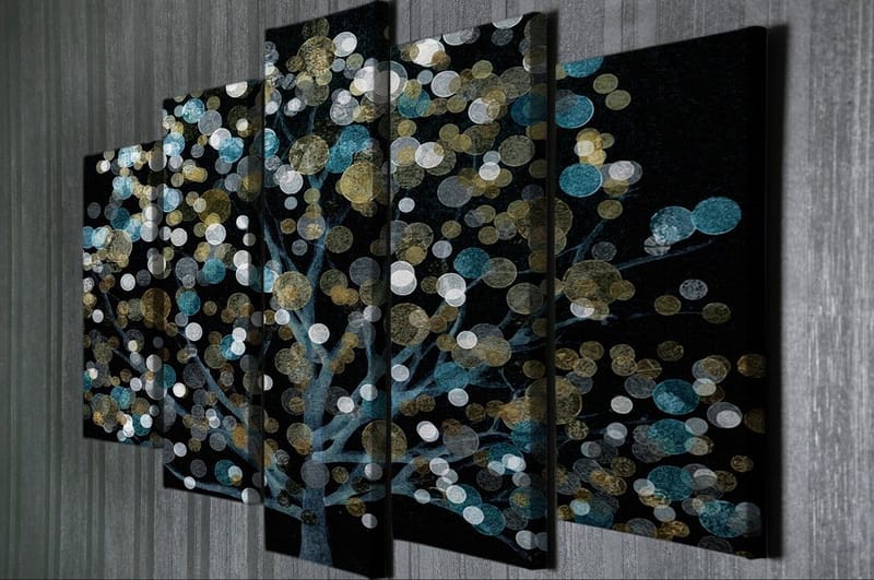 Dekorativ Canvasbilde 5-Deler 70x20 cm - Flerfarget - Innredning - Bilder & kunst - Lerretsbilder