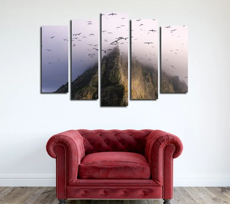 Dekorativ Canvasbilde 5-Deler 70x20 cm, Flerfarget