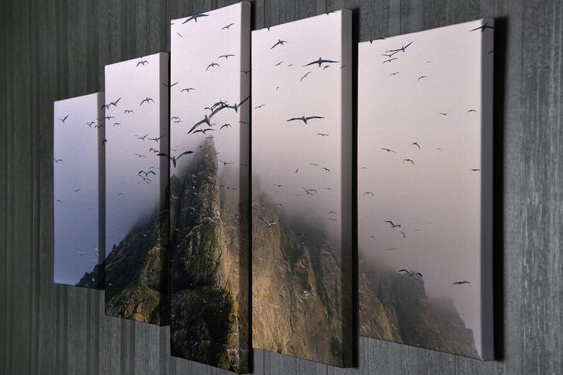 Dekorativ Canvasbilde 5-Deler 70x20 cm - Flerfarget - Innredning - Bilder & kunst - Lerretsbilder