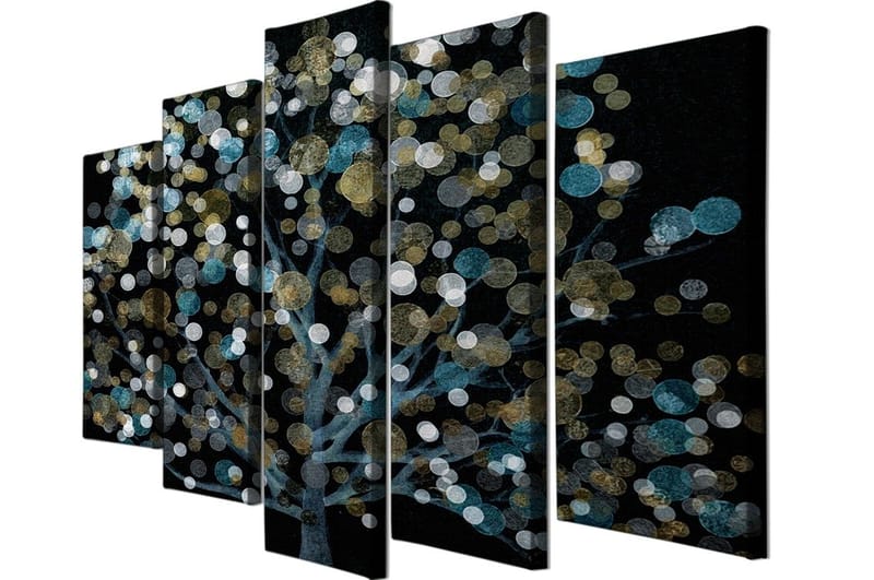 Dekorativ Canvasbilde 5-Deler 70x20 cm - Flerfarget - Innredning - Bilder & kunst - Lerretsbilder