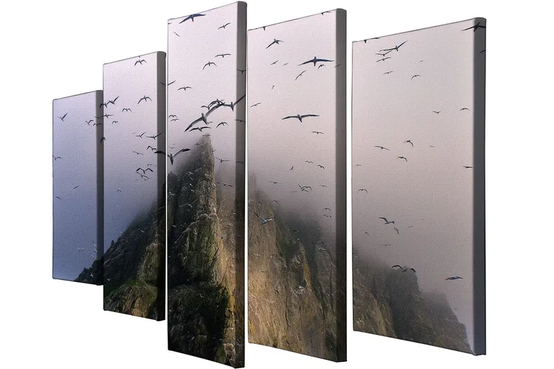 Dekorativ Canvasbilde 5-Deler 70x20 cm - Flerfarget - Innredning - Bilder & kunst - Lerretsbilder