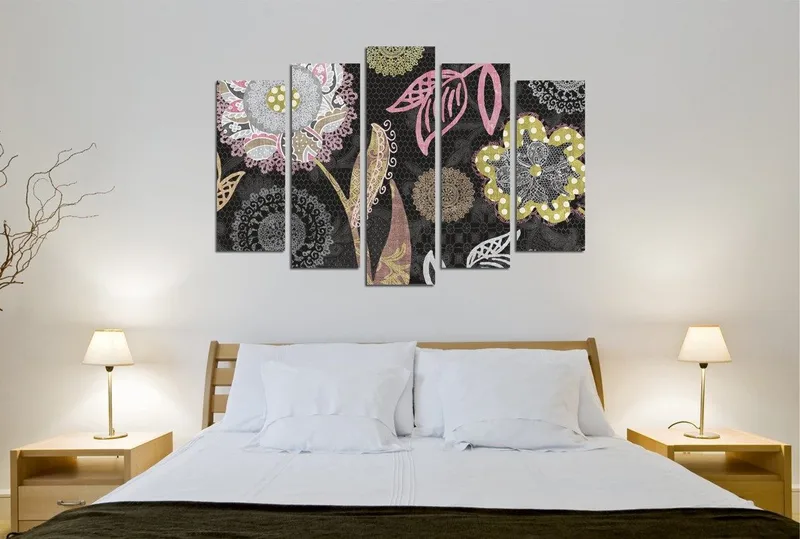 Dekorativ Canvasbilde 5-Deler 70x20 cm, Flerfarget