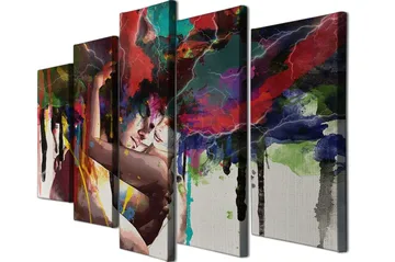 Dekorativ Canvasbilde 5-Deler 70x20 cm - Flerfarget - Innredning - Bilder & kunst - Lerretsbilder