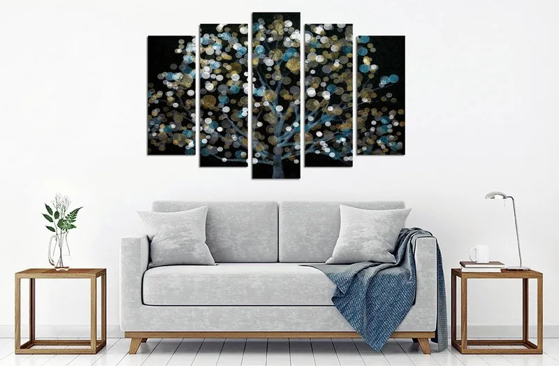 Dekorativ Canvasbilde 5-Deler 70x20 cm - Flerfarget - Innredning - Bilder & kunst - Lerretsbilder