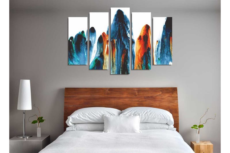 Dekorativ Canvasbilde 5 Deler - Flerfarget - Innredning - Bilder & kunst - Lerretsbilder