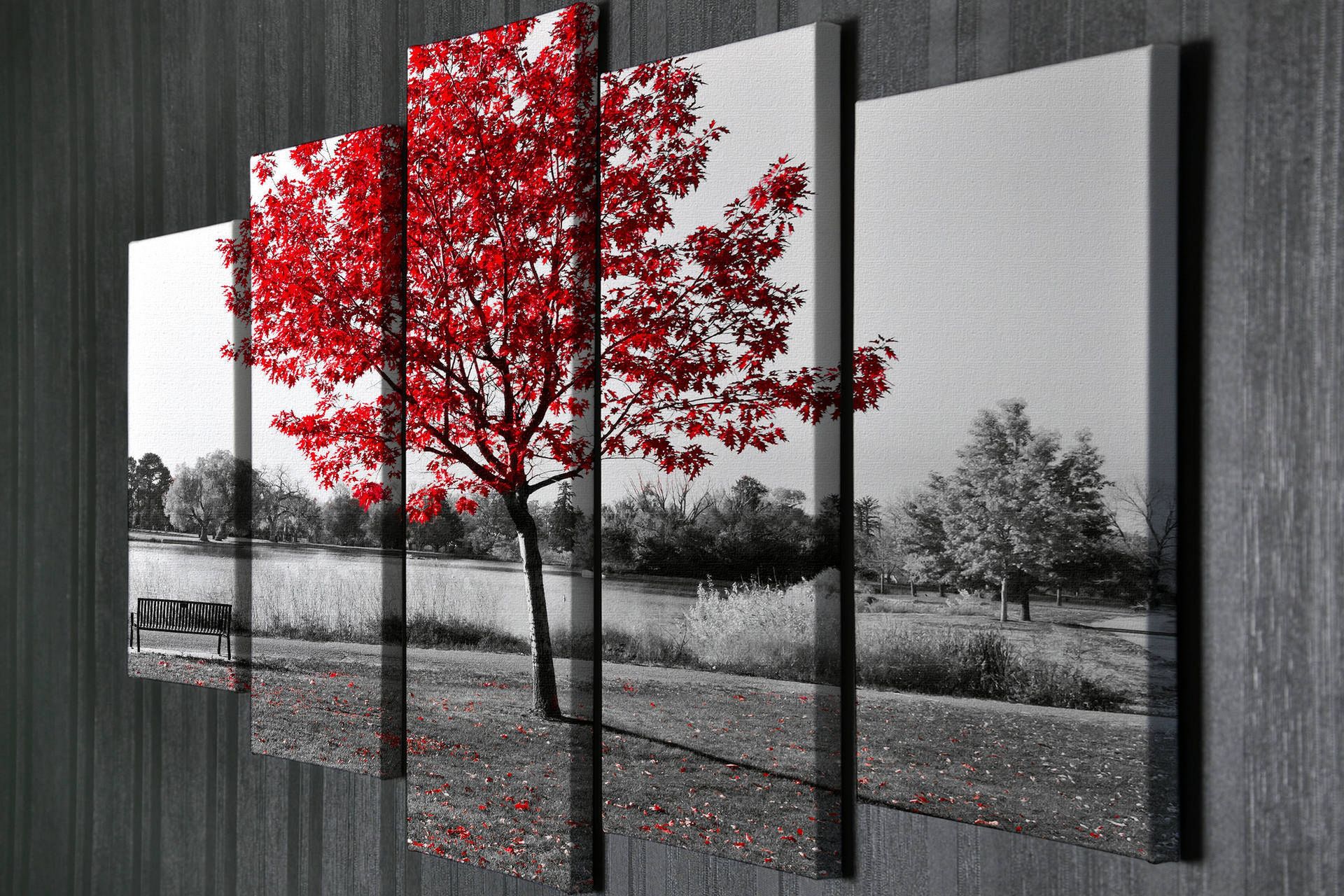 Dekorativ Canvasbilde 5 Deler - Flerfarget - Innredning - Bilder & kunst - Lerretsbilder