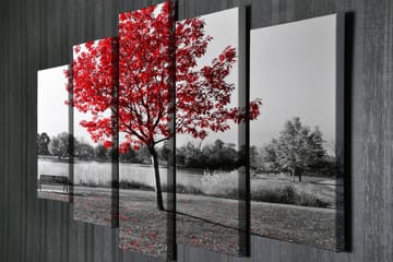 Dekorativ Canvasbilde 5 Deler - Flerfarget - Innredning - Bilder & kunst - Lerretsbilder
