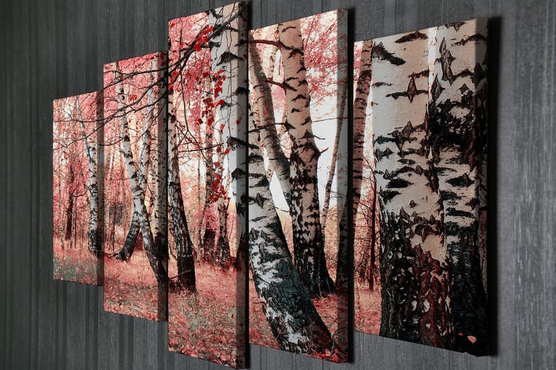 Dekorativ Canvasbilde 5 Deler - Flerfarget - Innredning - Bilder & kunst - Lerretsbilder