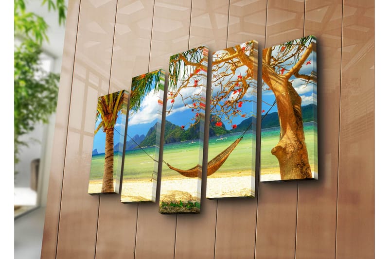 Dekorativ Canvasbilde 5 Deler - Flerfarget - Innredning - Bilder & kunst - Lerretsbilder