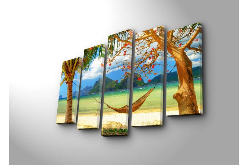 Dekorativ Canvasbilde 5 Deler - Flerfarget - Innredning - Bilder & kunst - Lerretsbilder