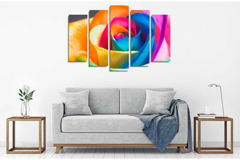 Dekorativ Canvasbilde 5 Deler - Flerfarget - Innredning - Bilder & kunst - Lerretsbilder