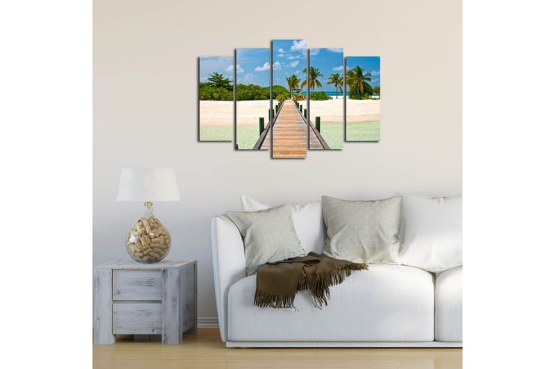 Dekorativ Canvasbilde 5 Deler - Flerfarget - Innredning - Bilder & kunst - Lerretsbilder