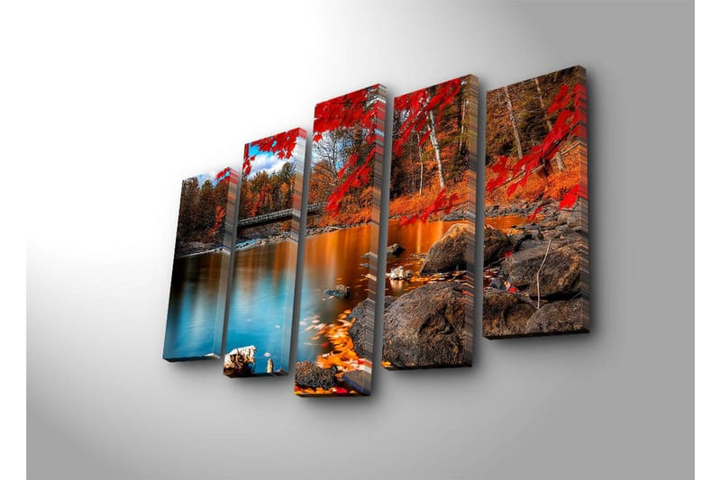 Dekorativ Canvasbilde 5 Deler - Flerfarget - Innredning - Bilder & kunst - Lerretsbilder