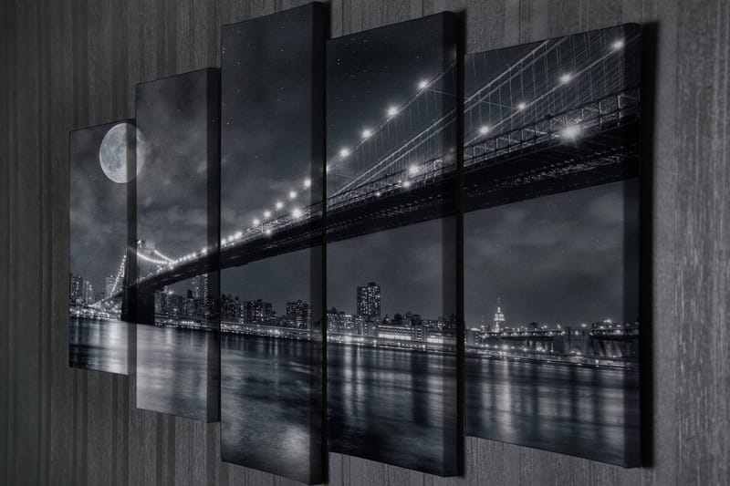 Dekorativ Canvasbilde 5 Deler - Flerfarget - Innredning - Bilder & kunst - Lerretsbilder