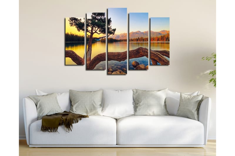 Dekorativ Canvasbilde 5 Deler - Flerfarget - Innredning - Bilder & kunst - Lerretsbilder