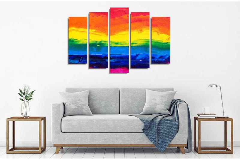 Dekorativ Canvasbilde 5 Deler - Flerfarget - Innredning - Bilder & kunst - Lerretsbilder